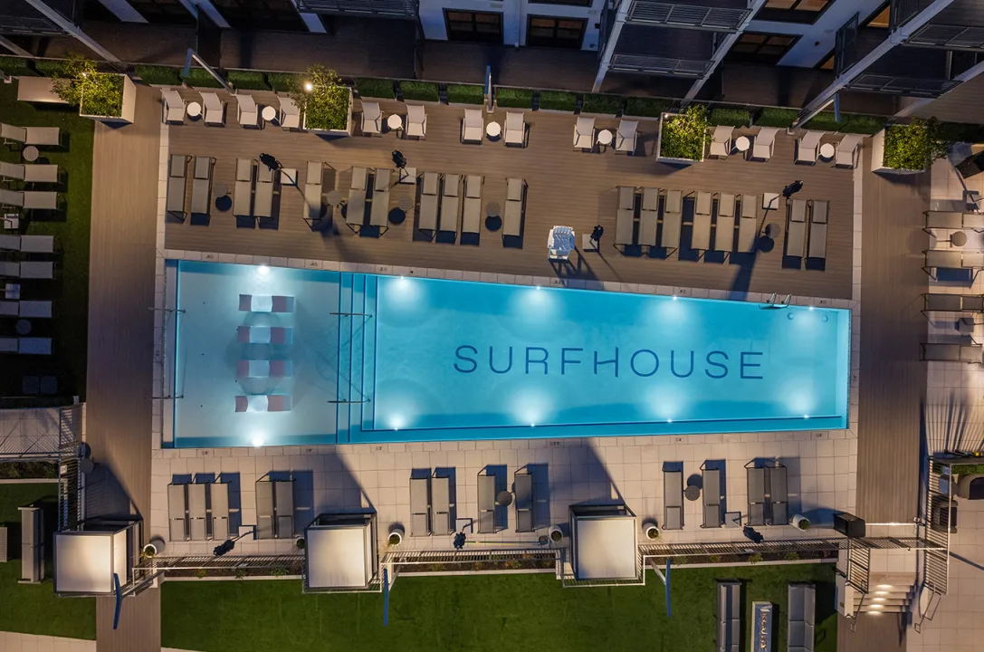 surfhouse aerial pool