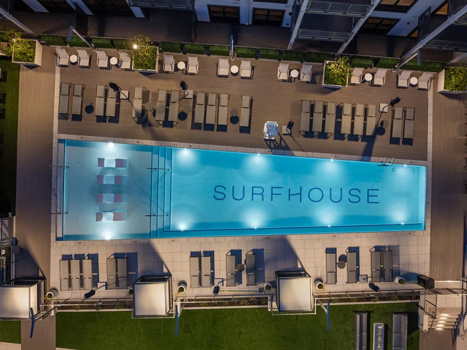 surfhouse aerial pool